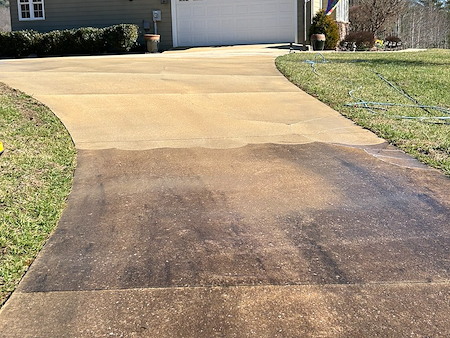 Driveway washing how to remove oil stains without etching concrete